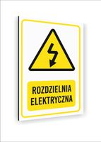 Tabliczka znak informacyjny nadruk DIBOND 30x20 rozdzielnia elektryczna