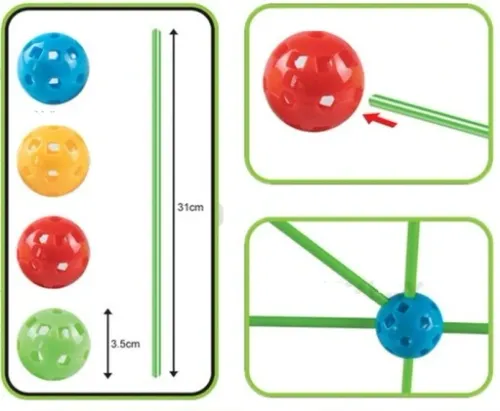 ZESTAW DO BUDOWANIA BAZY SŁOMKI NAMIOT XXL 179el na Arena.pl