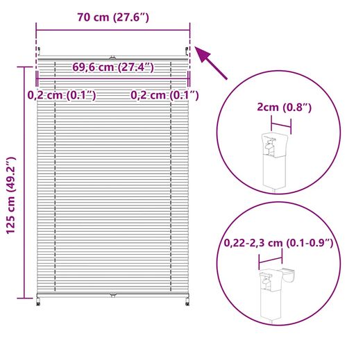 Roleta plisowana, kremowa (70x125 cm) na Arena.pl