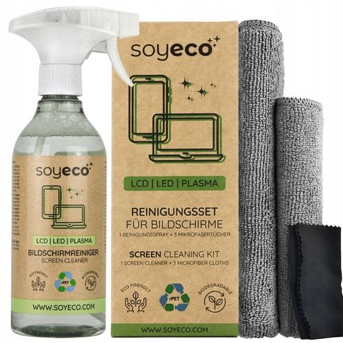 PŁYN DO CZYSZCZENIA EKRANÓW TV LCD LCD MONITORÓW ZESTAW Z MIKROFIBRĄ x3 | na Arena.pl