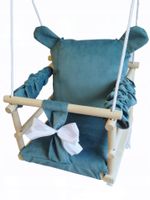 HUŚTAWKA 3w1 DLA DZIECI miś DOM OGRÓD POKÓJ TURKUS