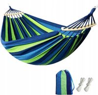 Hamak Dwuosobowy XXL z Drewnianym Wzmocnieniem