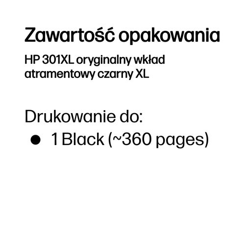 Tusz HP 301XL Black 8 ml (CH563EE) na Arena.pl
