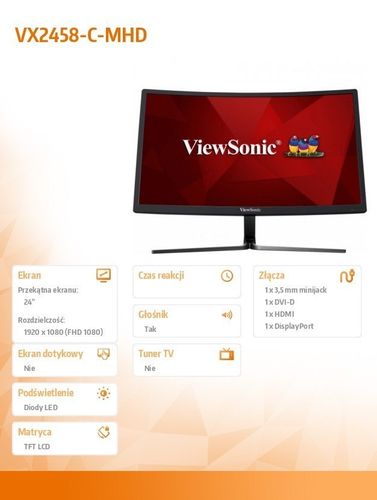Monitor VX2458-C-MHD 24 cale/16:9/1 ms na Arena.pl