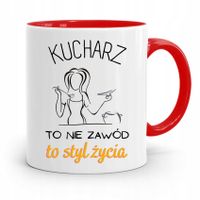 Kubek Czerwony Dla Kucharza Kucharki To Styl Życia Z Nadrukiem Ze Zdjęciem