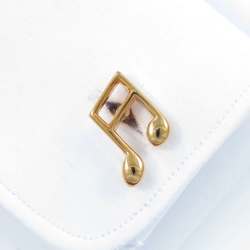 Złote spinki do mankietów koszuli- nuty U40 na Arena.pl