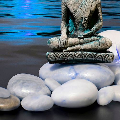 Deco Panel, Budda na kamieniach 1 90x60 na Arena.pl