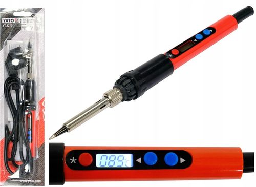 YATO LUTOWNICA KOLBOWA 80W LCD I REGULACJĄ TEMPERATURY 50-480°C GROT na Arena.pl