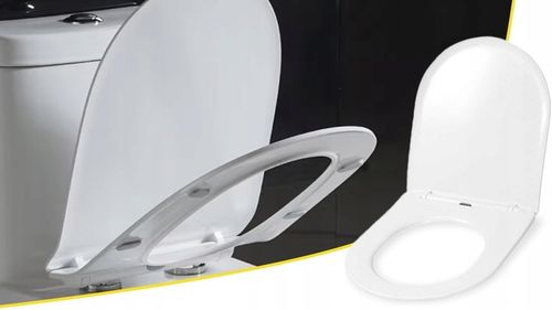 Deska sedesowa wolnoopadajaca uniwersalna do WC klozetowa twarda easy clean na Arena.pl