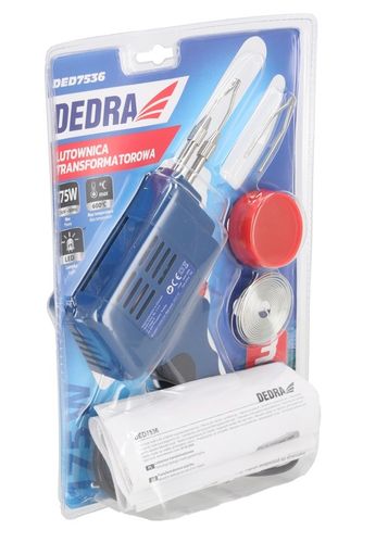 LUTOWNICA TRANSFORMATOROWA DEDRA 600°C Zestaw Cyna Pasta lutownicza na Arena.pl