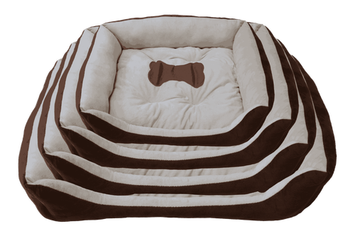 Legowisko dla psa brązowe XL prostokątne BONE 74x59x12cm na Arena.pl