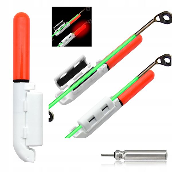 Świetlik elektroniczny sygnalizator brań na szczytówkę + bateria CR425 zdjęcie 1