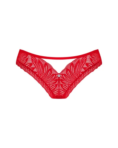 obsessive chilisa figi koronkowe czerwone m/l z ozdobnym detalem na Arena.pl