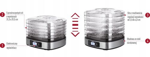 Suszarka spożywcza do grzybów owoców ziół warzyw MPM MSG-12 na Arena.pl