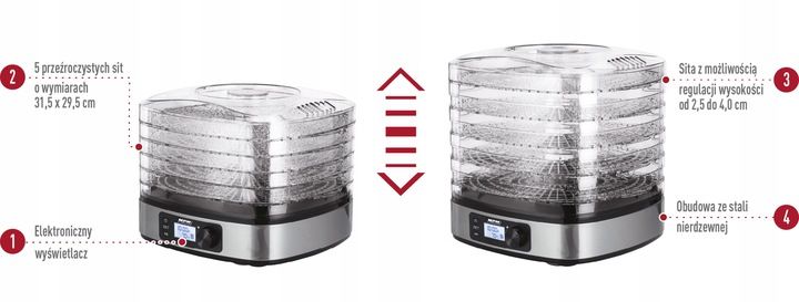 Suszarka spożywcza do grzybów owoców ziół warzyw MPM MSG-12 zdjęcie 3