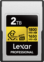Lexar CFexpress 4.0 Pro Gold, VPG400/IP68, R1800/W1650/SW1400 (Type A) 2TB