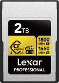 Lexar CFexpress 4.0 Pro Gold, VPG400/IP68, R1800/W1650/SW1400 (Type A) 2TB