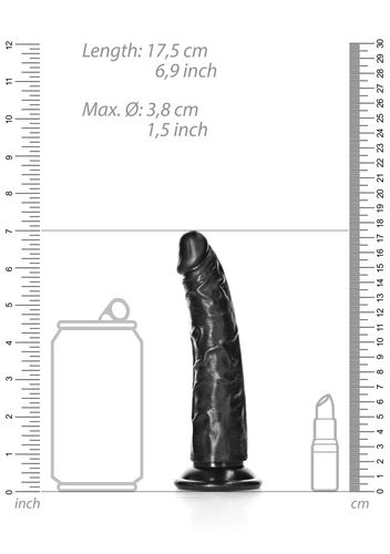 slim realistic dildo with suction cup - 6""/ 15,5 cm na Arena.pl