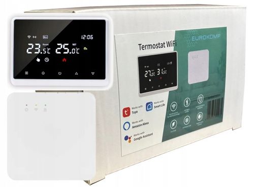 Termostat Wi-Fi BEZPRZEWODOWY Tuya ogrzewanie kotła programowalny podłogowe na Arena.pl