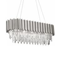 Salonowa lampa wisząca CGPIPORGANCRYSTLONG nad łóżko chrom