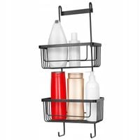 WIESZAK PÓŁKA DO ŁAZIENKI PODWÓJNA WISZĄCA ORGANIZER POD PRYSZNIC BLACK