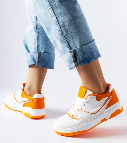 Biało-pomarańczowe sneakersy Barrette 41 na Arena.pl