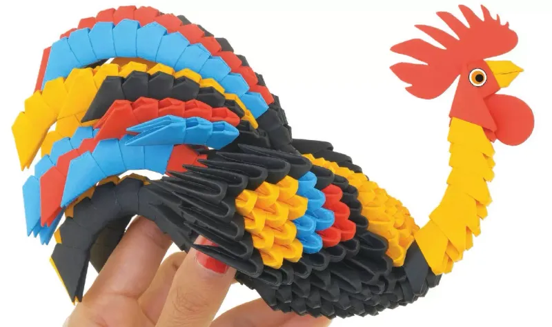 Origami 3D. Kogut (517 elementów) zdjęcie 6
