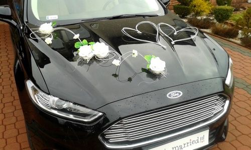 Dekoracja samochodu ozdoby na auto do ślubu kwiaty na Arena.pl
