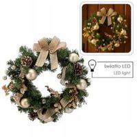 Wieniec LED 40cm złoty na baterie