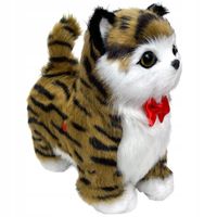 Kotek interaktywny miauczy chodzi reaguje na dotyk kot w paski