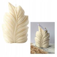 Świeca sojowa wolnostojąca dekoracyjna liść na prezent naturalna handmade