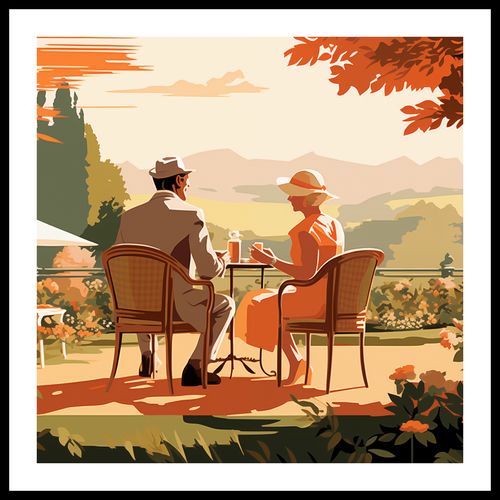 Plakat 70x70cm Retro Randka na Arena.pl