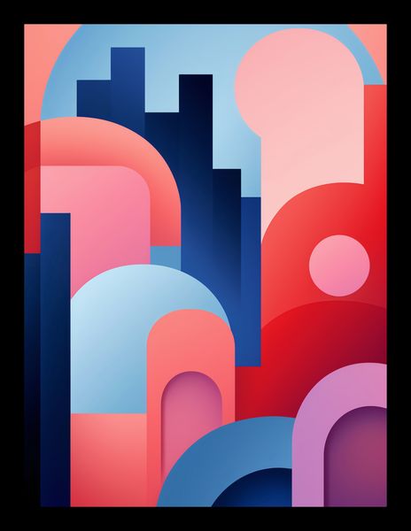 Plakat 15x20cm Miasto Kolorów zdjęcie 2