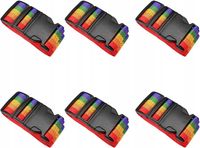 PAS ZABEZPIECZAJĄCY do WALIZKI BAGAŻU 6szt kolory tęczowy torby spinający