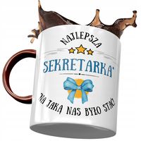 Kubek Bordowy Dla Sekretarki Najlepsza Sekretarka Z Nadrukiem Ze Zdjęciem