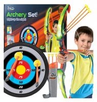 ŁUK ŚWIECĄCY LED +TARCZA DUŻY ZESTAW Z TARCZĄ DLA DZIECI STRZELANIE DO CELU