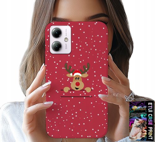 ETUI DO MOTOROLA MOTO G14 - ŚWIĄTECZNY RENIFER MIKOŁAJ ŚWIĘTA +SZKŁO na Arena.pl