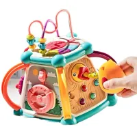 INTERAKTYWNA KOSTKA EDUKACYJNA DŹWIĘK ŚWIATŁO 7w1