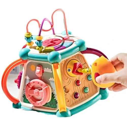 INTERAKTYWNA KOSTKA EDUKACYJNA DŹWIĘK ŚWIATŁO 7w1 na Arena.pl