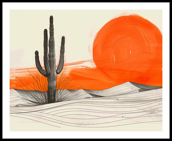 Plakat 76x60,5cm Kaktus Saguaro zdjęcie 3
