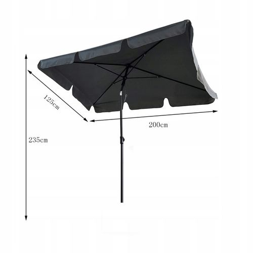 PARASOL OGRODOWY FLOKS CIEMNOSZARY na Arena.pl