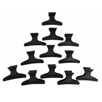 PONIK'S Klamry fryzjerskie żabki Czarne - 12 sztuk - BK002