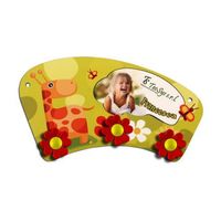 Wieszak z MDF-u do sublimacji - czerwone kwiatki