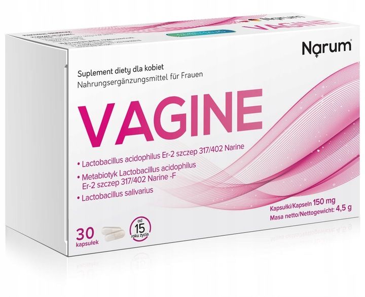 Narum Narine Vagine 150 mg Probiotyk, 30 kapsułek zdjęcie 1