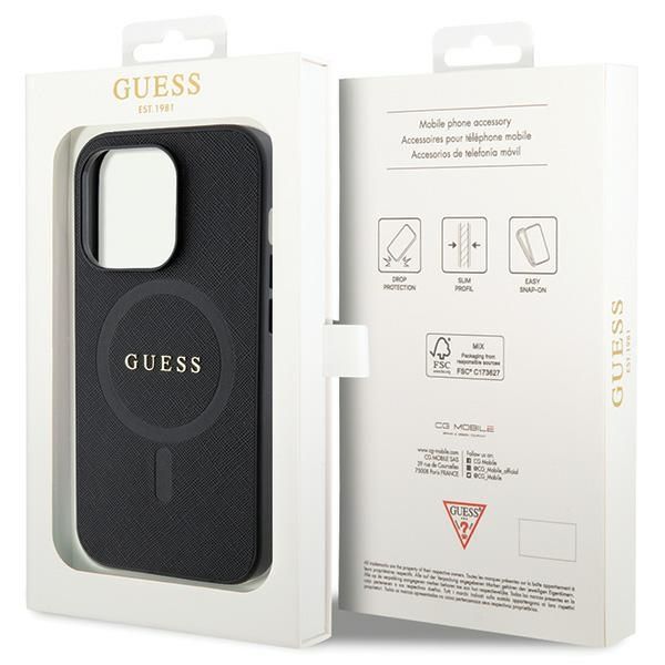 Etui Guess do iPhone 14 Pro, Czarny, MagSafe zdjęcie 8