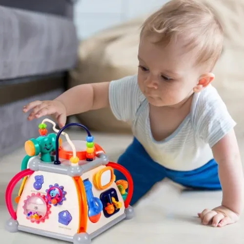 MULTIKOSTKA KOSTKA EDUKACYJNA INTERAKTYWNA DŹWIĘKI SENSORYCZNA DLA DZIECI na Arena.pl