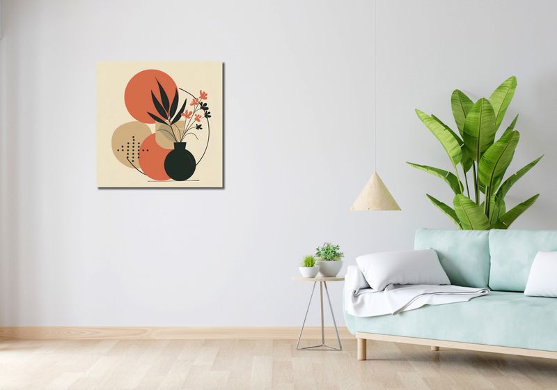 Obraz 70x70cm Wazon z Kwiatami zdjęcie 2