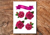 Wydruk cukrowy na tort A4 kwiaty róże napis DIY