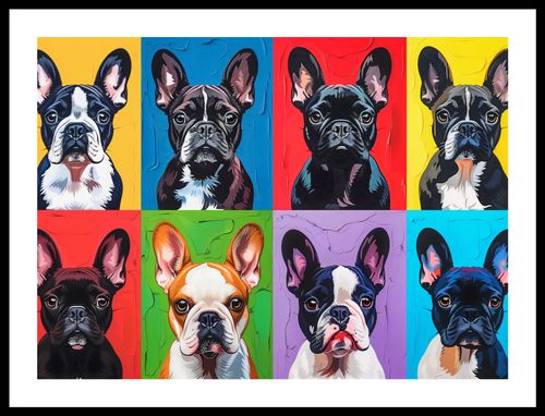 Plakat 55x40cm Buldogi Francuskie na Arena.pl