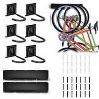 WIESZAK NA 6 ROWERÓW NA ŚCIANĘ UCHWYT ROWEROWY MOCNY WYTRZYMAŁY HAKI